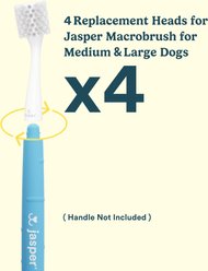 Jasper Macrobrush 360 Medium & Large Dog Toothbrush Replacement Heads, 4 count slide 2 of 5