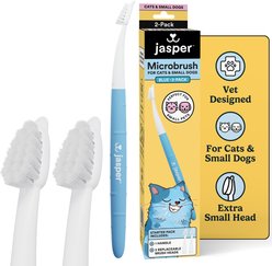 Jasper Microbrush Cat & Small Dog Toothbrush Handle + 2 Brush Heads