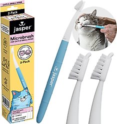 Jasper Microbrush Cat & Small Dog Toothbrush Handle + 2 Brush Heads