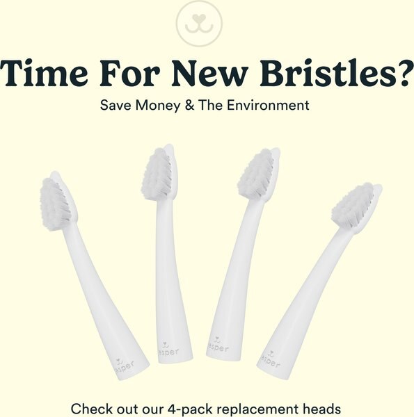 Jasper Microbrush Cat & Small Dog Toothbrush Replacement Heads, 4 count