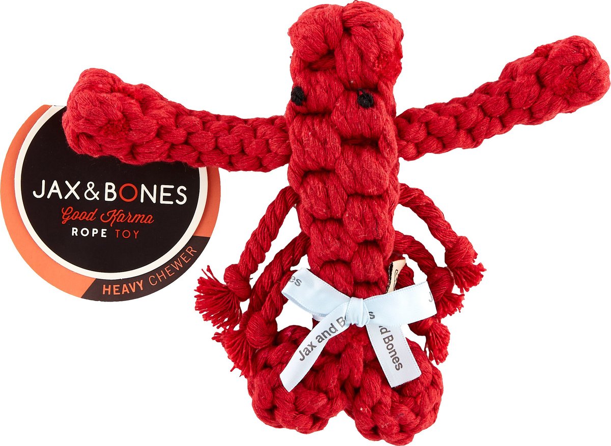 Jax and Bones Louie the Lobster Rope Dog Toy