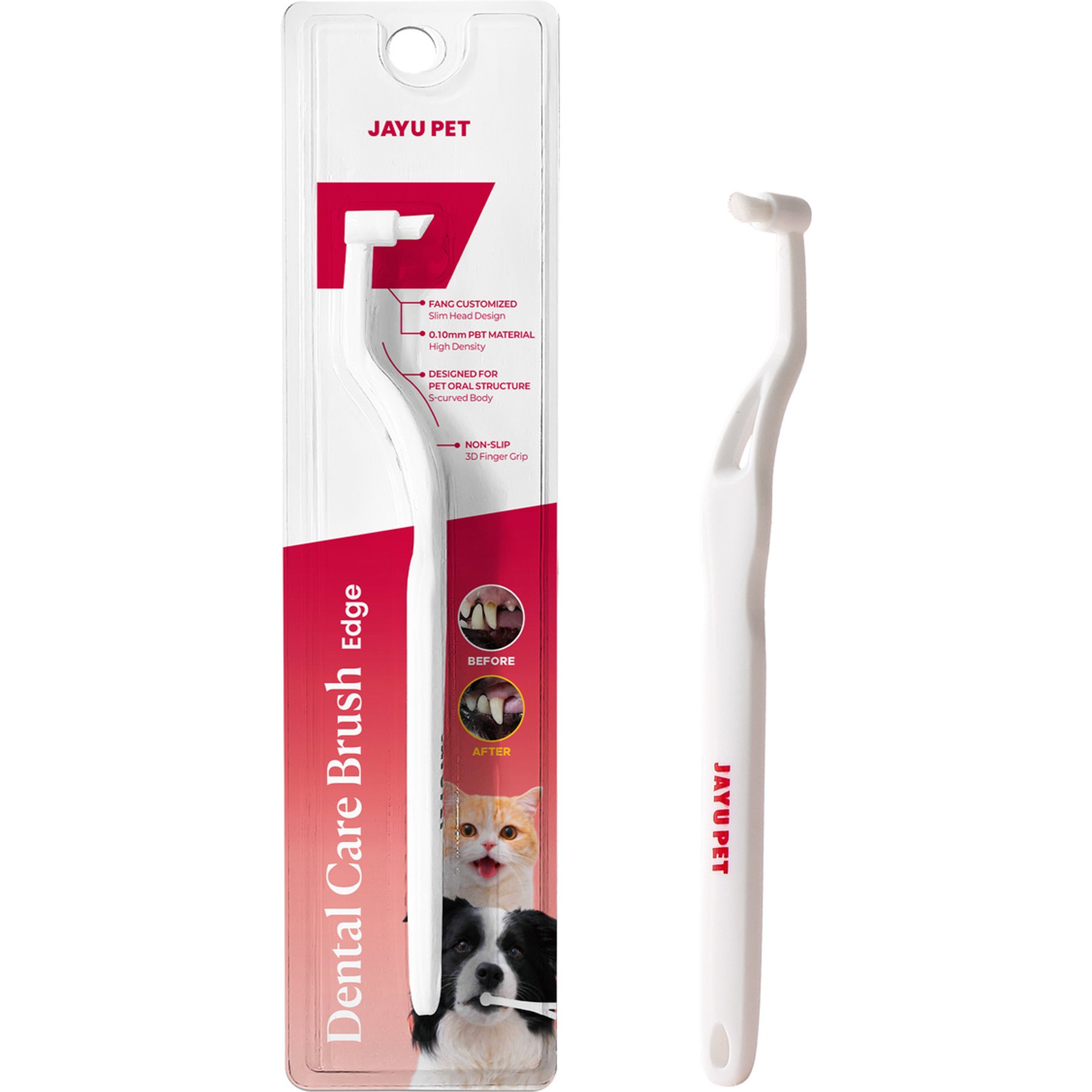 JAYU PET Edge Bristles Dog Dental Care Brush
