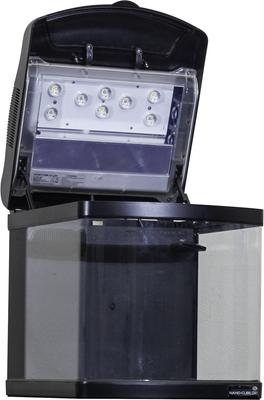 Show full view: JBJ Aquarium Nano-Cube 12 LED Curved Glass Fish Aquarium, 12-gal slide 3 of 3