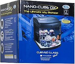 JBJ Aquarium Nano-Cube DX LED Curved Glass Fish Aquarium, 12-gal