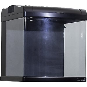 JBJ Aquarium Nano-Cube DX LED Curved Glass Fish Aquarium, 24-gal