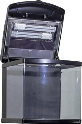 Show full view: JBJ Aquarium Nano-Cube DX LED Curved Glass Fish Aquarium, 24-gal slide 3 of 4