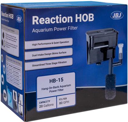 Show full view: JBJ Aquarium Reaction HOB Aquarium Power Filter, 20-gal slide 1 of 4