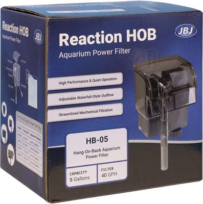 Show full view: JBJ Aquarium Reaction HOB Aquarium Power Filter, 5-gal slide 1 of 4