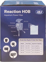 JBJ Aquarium Reaction HOB Aquarium Power Filter, 5-gal slide 2 of 4