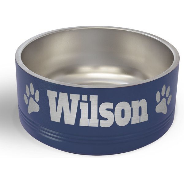 JDS Paw Stainless Steel Personalized Dog Bowl