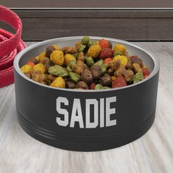 JDS Stainless Steel Personalized Dog Bowl, Black, 8-cup slide 2 of 3