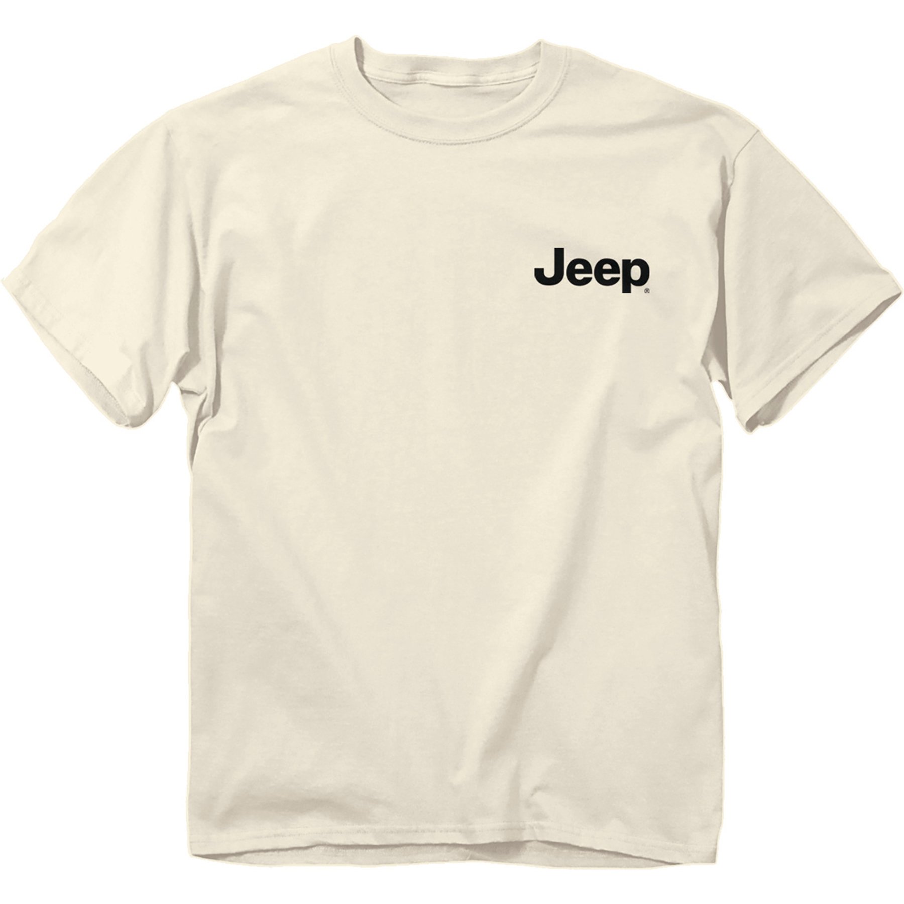 JEDCo Jeep Cat Ride T-Shirt, Ivory, Medium