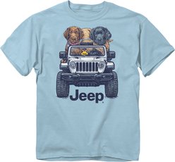 JEDCo Jeep Puppy On Board T-Shirt, Chambray, Small