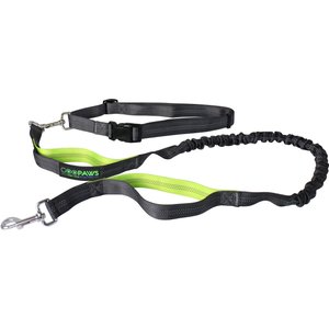 Jespet Bungee Reflective Standard Dog Leash, Green
