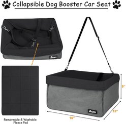 Jespet & GOOPAWS Car Travel Dog Booster Seat, Black slide 2 of 6