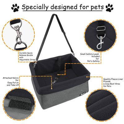 Show full view: Jespet & GOOPAWS Car Travel Dog Booster Seat, Black slide 5 of 8