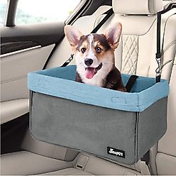 Jespet Goopaws Car Travel Dog Booster Seat, Gray/Blue