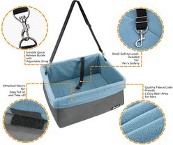 Jespet & GOOPAWS Car Travel Dog Booster Seat, Gray/Blue slide 2 of 4