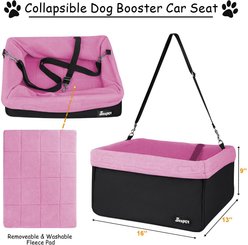 Jespet & GOOPAWS Car Travel Dog Booster Seat, Pink slide 2 of 6