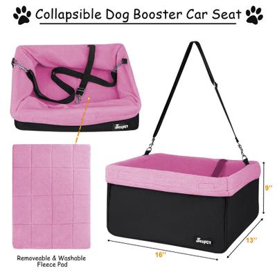 Show full view: Jespet & GOOPAWS Car Travel Dog Booster Seat, Pink slide 2 of 8