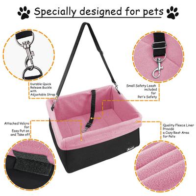 Show full view: Jespet & GOOPAWS Car Travel Dog Booster Seat, Pink slide 5 of 8