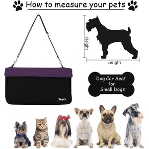 Jespet & GOOPAWS Car Travel Dog Booster Seat, Purple