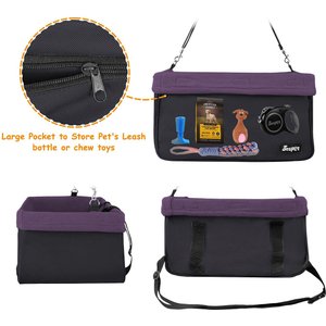 Jespet & GOOPAWS Car Travel Dog Booster Seat, Purple