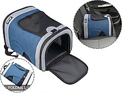 GOOPAWS Dog & Cat Carrier Backpack, Dark Blue, 17-in slide 2 of 5
