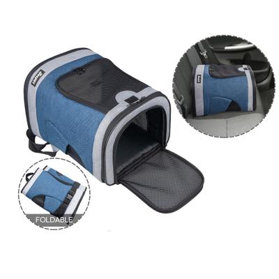 Show full view: Jespet Dog & Cat Carrier Backpack, Dark Blue, 17-in slide 2 of 6