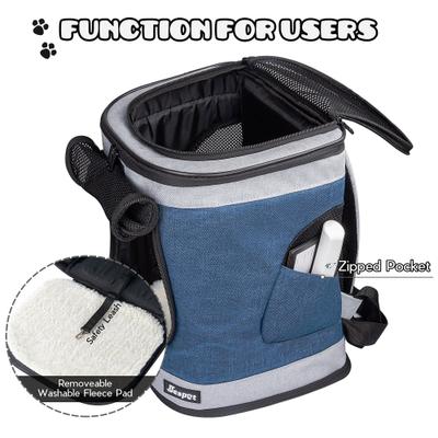 Show full view: Jespet Dog & Cat Carrier Backpack, Dark Blue, 17-in slide 4 of 6