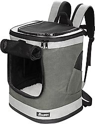 Jespet Dog & Cat Carrier Backpack, Smoke Grey, 17-in