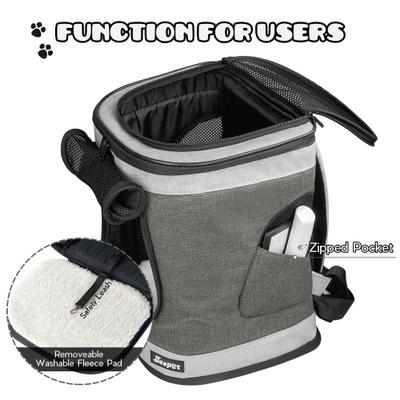 Show full view: Jespet Dog & Cat Carrier Backpack, Smoke Grey, 17-in slide 4 of 6
