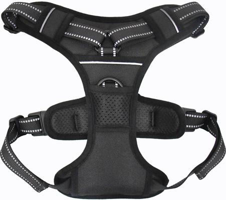 Show full view: Jespet Goopaws Adjustable Padded Easy Control Lightweight Reflective Dog Harness, Black, Large slide 5 of 9