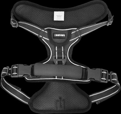 Show full view: Jespet Goopaws Adjustable Padded Easy Control Lightweight Reflective Dog Harness, Black, Large slide 6 of 9