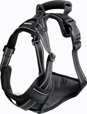 Show full view: Jespet Goopaws Adjustable Padded Easy Control Lightweight Reflective Dog Harness, Black, Large slide 8 of 9