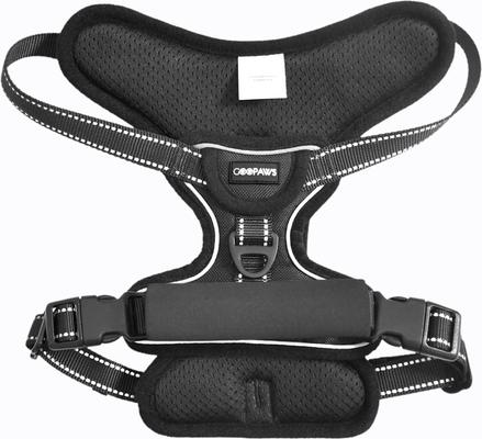 Show full view: Jespet & GOOPAWS Adjustable Padded Easy Control Lightweight Reflective Dog Harness, Black, Small slide 4 of 9