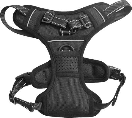 Show full view: Jespet & GOOPAWS Adjustable Padded Easy Control Lightweight Reflective Dog Harness, Black, Small slide 5 of 9