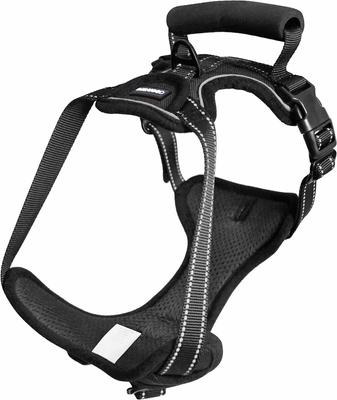 Show full view: Jespet & GOOPAWS Adjustable Padded Easy Control Lightweight Reflective Dog Harness, Black, Small slide 8 of 9
