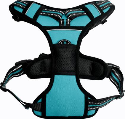 Show full view: Jespet Goopaws Adjustable Padded Easy Control Lightweight Reflective Dog Harness, Blue, Large slide 6 of 10