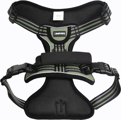 Show full view: Jespet Goopaws Adjustable Padded Easy Control Lightweight Reflective Dog Harness, Green, Large slide 4 of 9