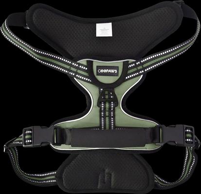 Show full view: Jespet & GOOPAWS Adjustable Padded Easy Control Lightweight Reflective Dog Harness, Green, X-Large slide 6 of 9