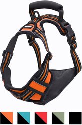 Jespet & GOOPAWS Adjustable Padded Easy Control Lightweight Reflective Dog Harness, Orange, Large slide 2 of 8