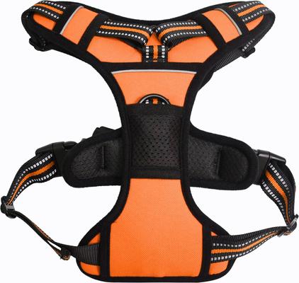 Show full view: Jespet & GOOPAWS Adjustable Padded Easy Control Lightweight Reflective Dog Harness, Orange, Large slide 6 of 10