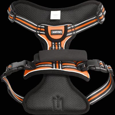 Show full view: Jespet & GOOPAWS Adjustable Padded Easy Control Lightweight Reflective Dog Harness, Orange, Large slide 7 of 10