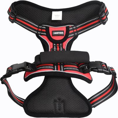 Show full view: Jespet & GOOPAWS Adjustable Padded Easy Control Lightweight Reflective Dog Harness, Red, Large slide 4 of 9