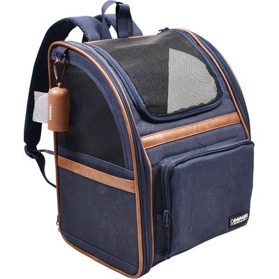 Jespet Jespet GOOPAWS Backpack Dog & Cat Carrier, Navy Blue