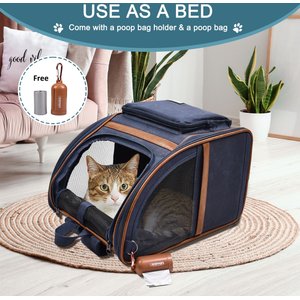 Jespet GOOPAWS Backpack Dog & Cat Carrier, Navy Blue