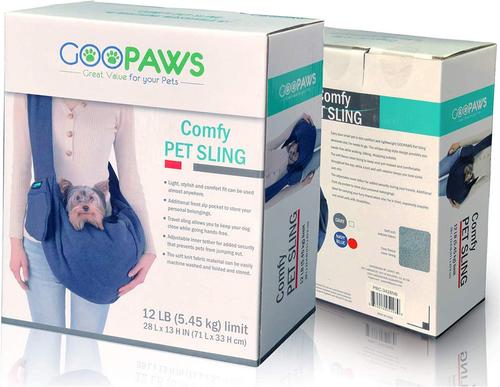 Show full view: Jespet & GOOPAWS Comfy Dog & Cat Sling, Blue slide 2 of 7