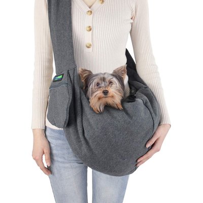 Jespet Jespet & GOOPAWS Comfy Dog & Cat Sling, Gray