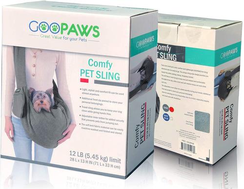 Show full view: Jespet GooPaws Comfy Dog & Cat Sling, Gray slide 2 of 7